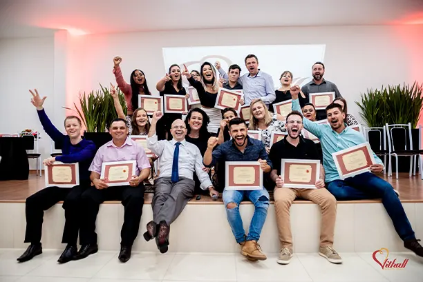 Vista geral de turma formada pela sede Vithall em Lajeado/RS